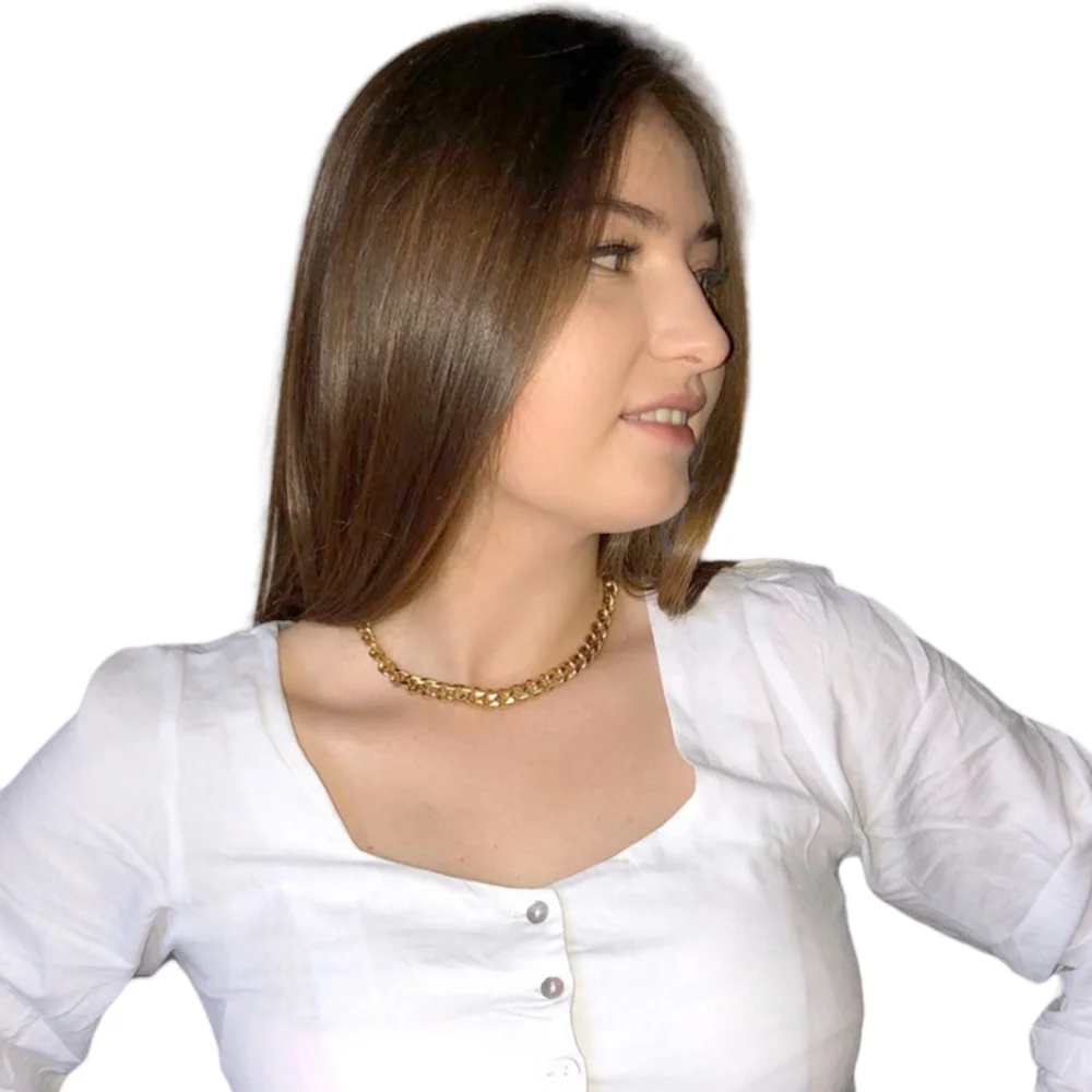 Punk Hip Hop Curb Cuban Thick Short Chain Choker Necklace Men Gold Color Minimalist Chunky Collar Necklace Women Jewelry Party
Punk Hip Hop Curb Cuban Thick Short Chain Choker Necklace Men Gold Color Minimalist Chunky Collar Necklace Women Jewelry Party