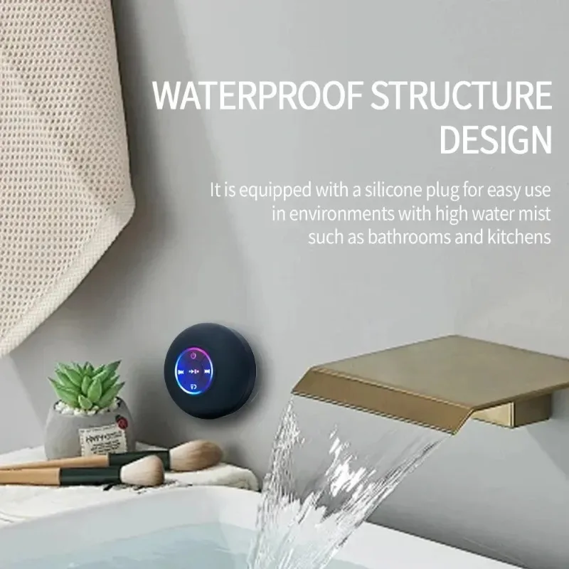 Portable Bluetooth Audio Ipx4 Waterproof Led Lights Bathroom Subwoofer Outdoor Large Suction Cup Can Be Adsorbed Wall Speaker
Portable Bluetooth Audio Ipx4 Waterproof Led Lights Bathroom Subwoofer Outdoor Large Suction Cup Can Be Adsorbed Wall Speaker