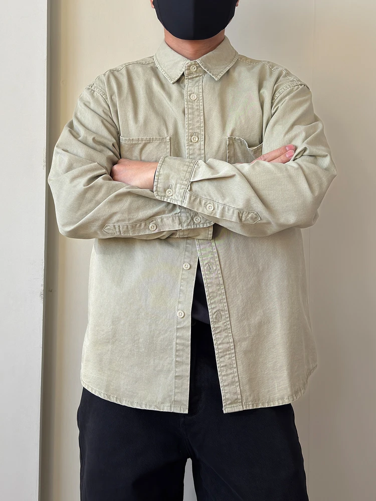 Мужская рубашка American Sle из плотного чистого хлопка, повседневная, с длинным рукавом, винтажная, свободного кроя, рабочая, удобная посадка
Мужская рубашка American Sle из плотного чистого хлопка, повседневная, с длинным рукавом, винтажная, свободного кроя, рабочая, удобная посадка