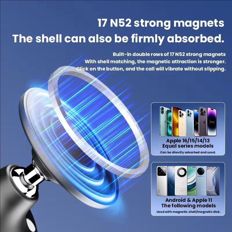 360 ° Вращающийся магнитный автомобильный держатель для телефона, вакуумная присоска N52, сильный магнитный кронштейн для iPhone 16, 15, 14, подставка для смартфона
360 ° Вращающийся магнитный автомобильный держатель для телефона, вакуумная присоска N52, сильный магнитный кронштейн для iPhone 16, 15, 14, подставка для смартфона