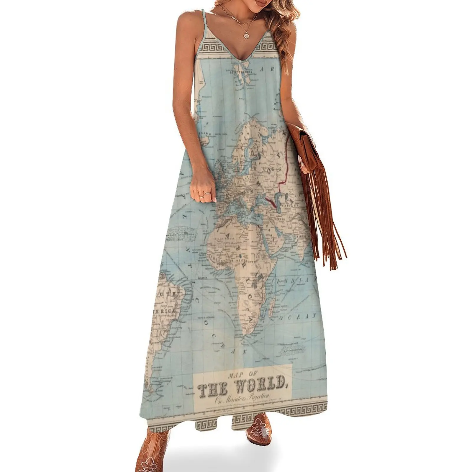 Vintage Map of The World (1876) Sleeveless Dress women's summer jumpsuit Long dresses
Vintage Map of The World (1876) Sleeveless Dress women's summer jumpsuit Long dresses