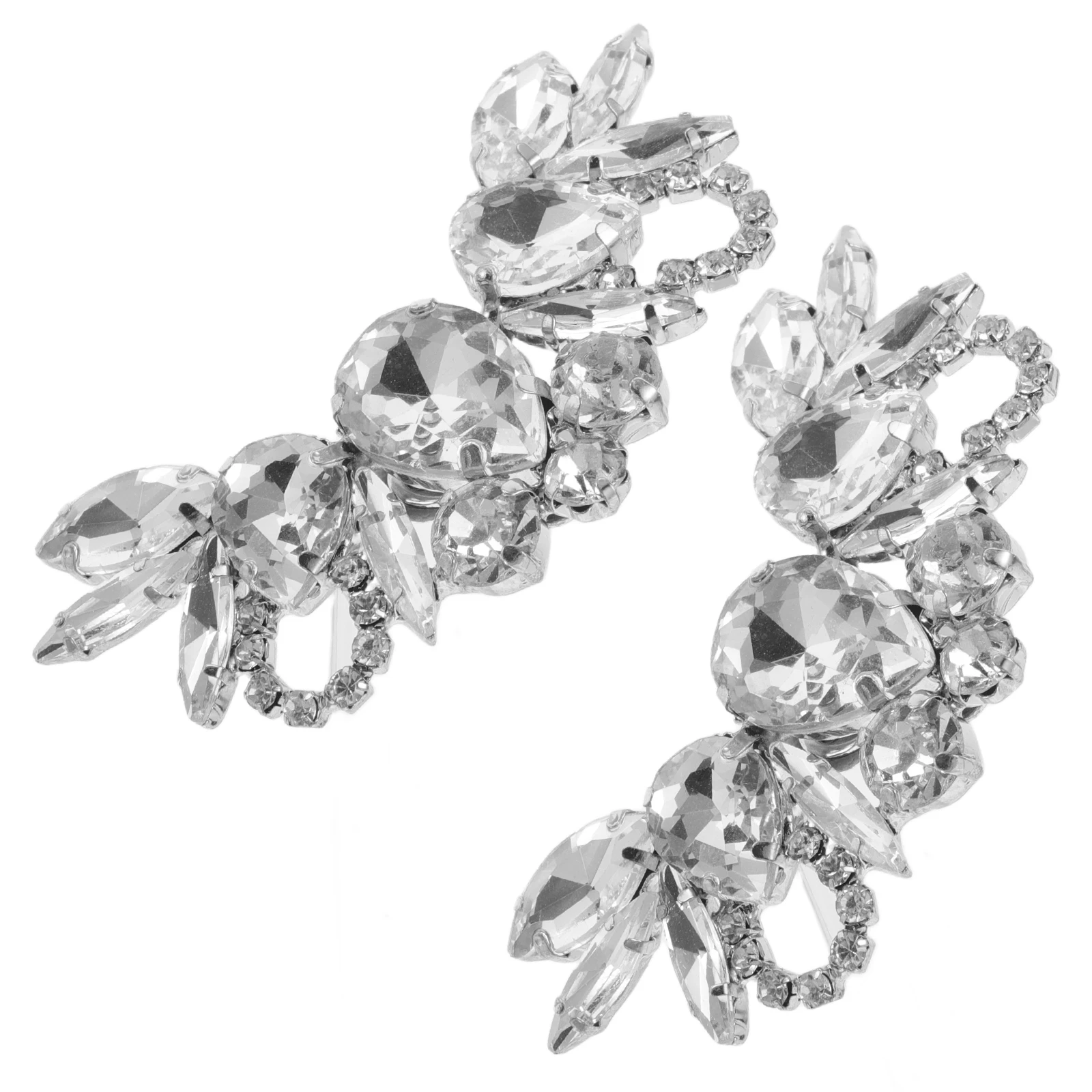 2 pcs High Heels Buckles Removable Shoe Clips Zinc Alloy Rhinestone Embellishment Bridal Shoes Accessories Glamorous Design Long
2 pcs High Heels Buckles Removable Shoe Clips Zinc Alloy Rhinestone Embellishment Bridal Shoes Accessories Glamorous Design Long