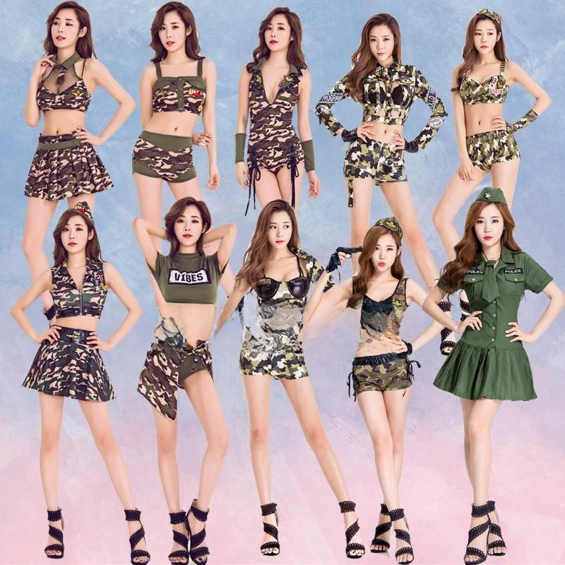 Camouflage Training Onesie Halloween Women's Instructor Cosplay Suit Party Theme Uniform Set Women's Fashion Stage Costume
Camouflage Training Onesie Halloween Women's Instructor Cosplay Suit Party Theme Uniform Set Women's Fashion Stage Costume