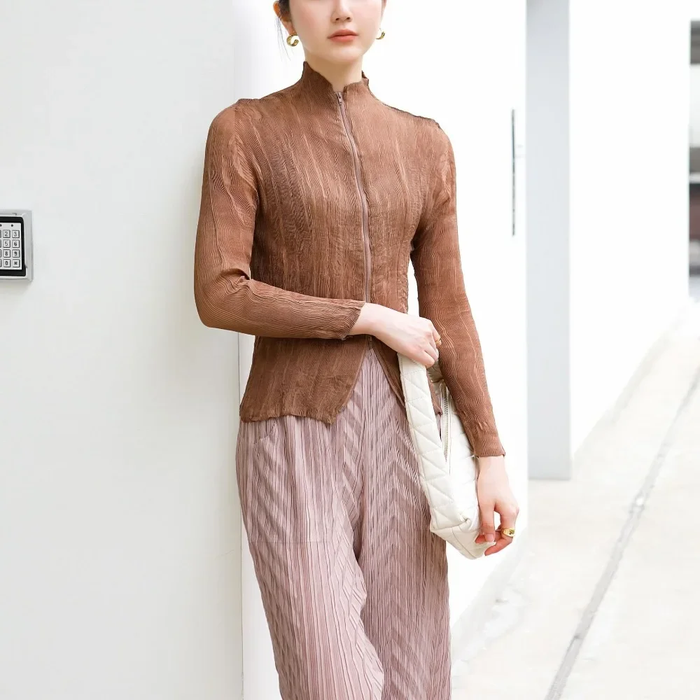 Pleats Handmade Folded Super Elastic Ultra Thin Versatile Casual Slim Fit Coat Women's Bottom Shirt Sunscreen Clothing
Pleats Handmade Folded Super Elastic Ultra Thin Versatile Casual Slim Fit Coat Women's Bottom Shirt Sunscreen Clothing
