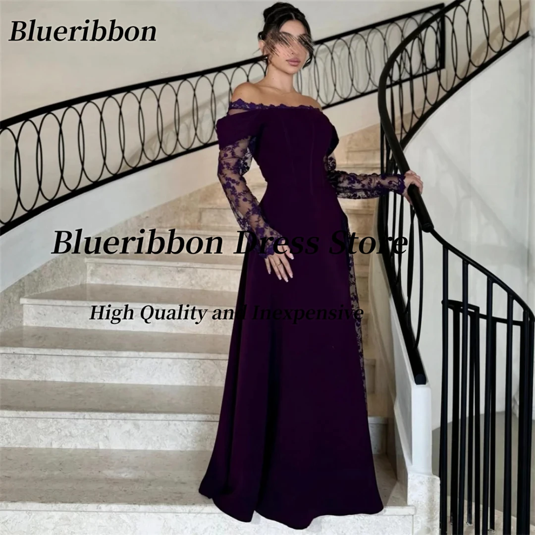 Blueribbon Customized Boat Neck Evening Dresses Lace Long Sleeves Robes De Soirée Zipper Back Wedding Party Saudi Prom Dress
Blueribbon Customized Boat Neck Evening Dresses Lace Long Sleeves Robes De Soirée Zipper Back Wedding Party Saudi Prom Dress