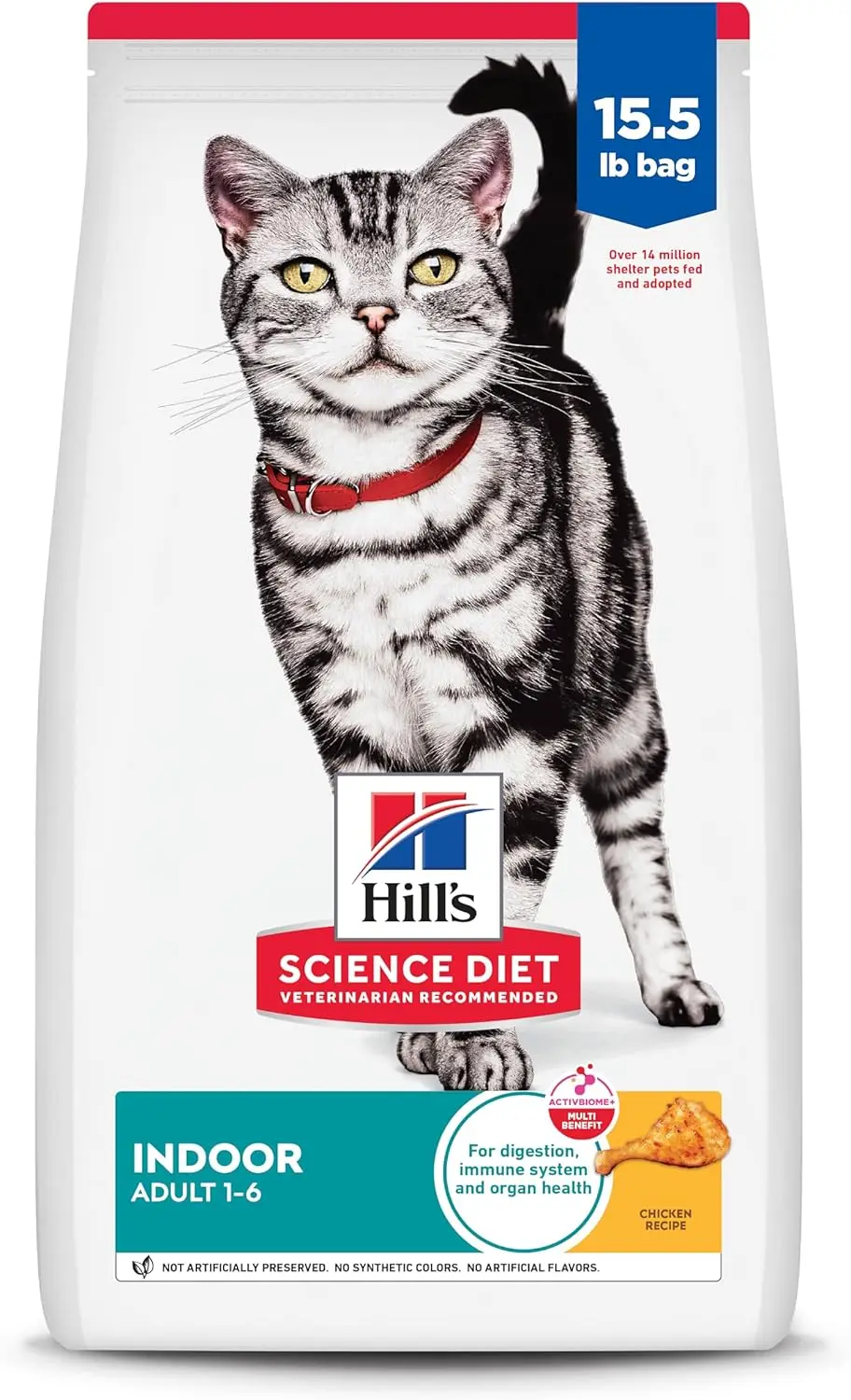Science Diet Adult 1-6 Indoor Dry Cat Food, Chicken, 15.5 lb. Bag
Science Diet Adult 1-6 Indoor Dry Cat Food, Chicken, 15.5 lb. Bag