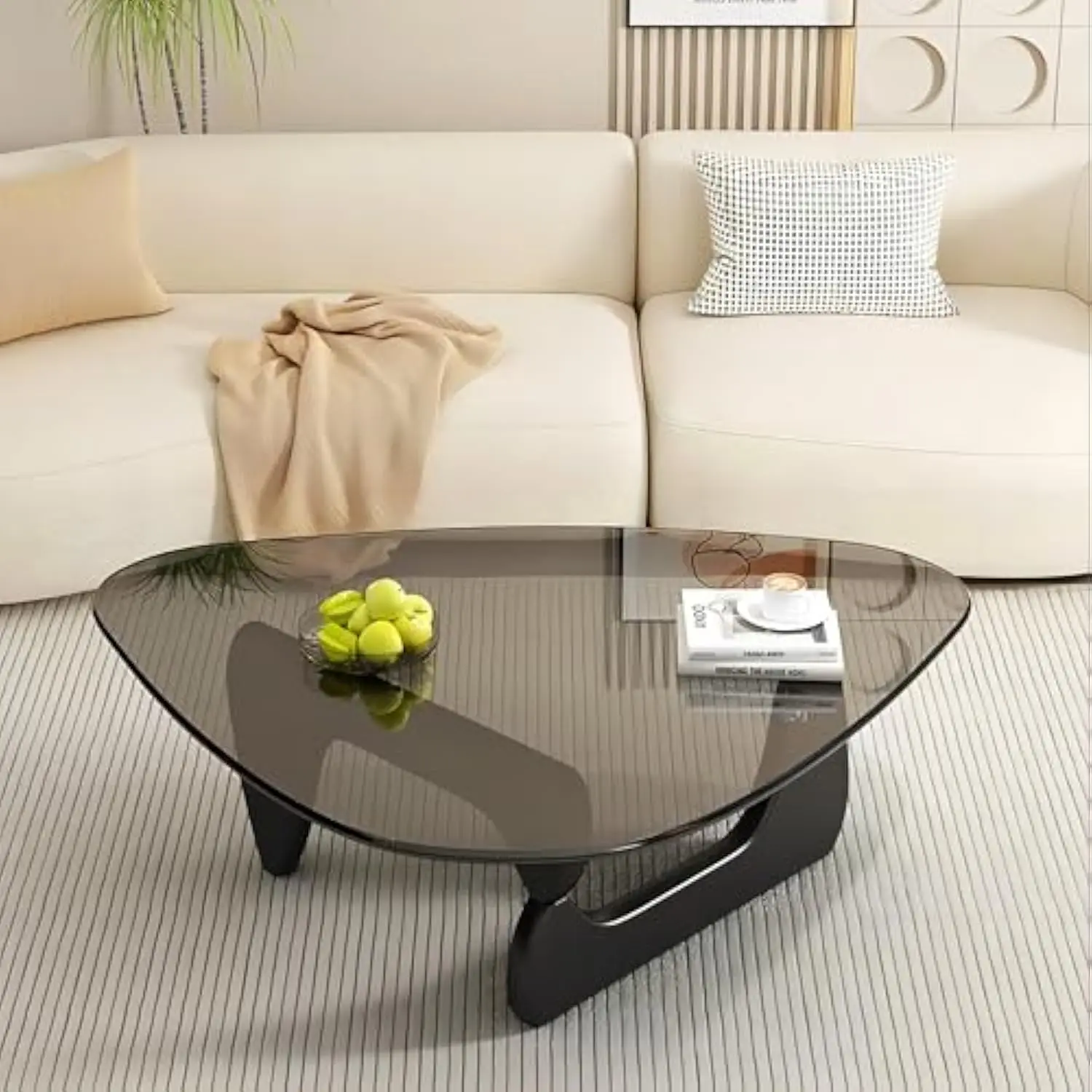 Modern Glass Coffee Table, 32.68 D X 22.44 W X 15.75 H, Abstract Round Tea Tables for Living Room Home Office Industrial Cockta
Modern Glass Coffee Table, 32.68 D X 22.44 W X 15.75 H, Abstract Round Tea Tables for Living Room Home Office Industrial Cockta