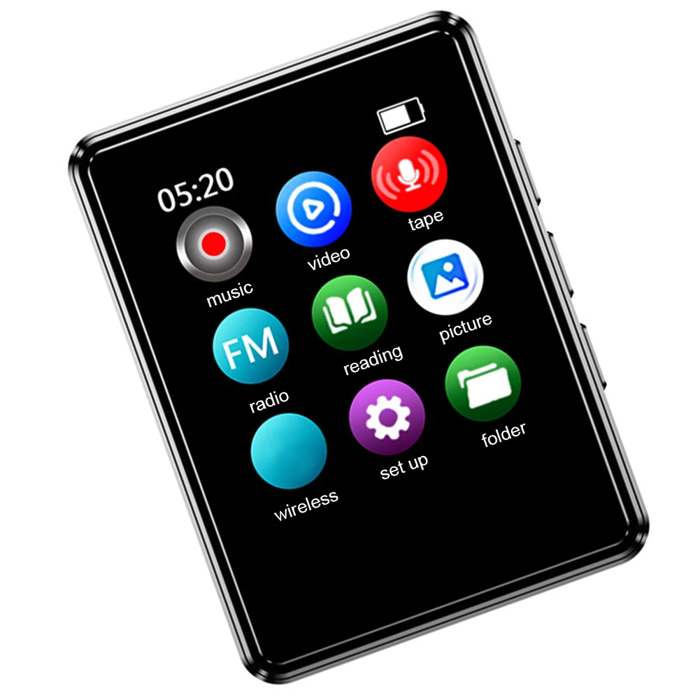 Музыкальные плееры Walkman MP3/MP4, совместимые с Bluetooth, спортивный музыкальный плеер, встроенный динамик, 1,77 дюйма, диктофон с электронной книгой
Музыкальные плееры Walkman MP3/MP4, совместимые с Bluetooth, спортивный музыкальный плеер, встроенный динамик, 1,77 дюйма, диктофон с электронной книгой