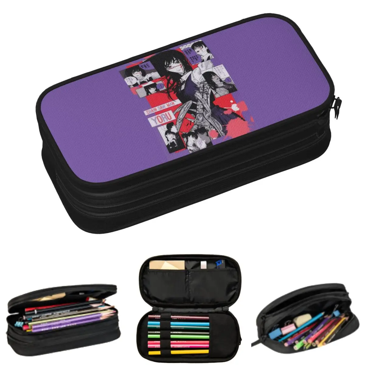 Asa Mitaka Yoru Chainsaw Man Anime Reze Pencil Cases for Students School Pen Box Pencil Bag Large Storage Pencil Pouch
Asa Mitaka Yoru Chainsaw Man Anime Reze Pencil Cases for Students School Pen Box Pencil Bag Large Storage Pencil Pouch