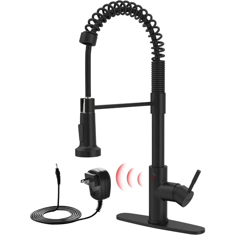 Активаемый движением кухонный смеситель с одной ручкой и источником питания переменного тока, черный бесконтактный смеситель для раковины GIMILI
Активаемый движением кухонный смеситель с одной ручкой и источником питания переменного тока, черный бесконтактный смеситель для раковины GIMILI