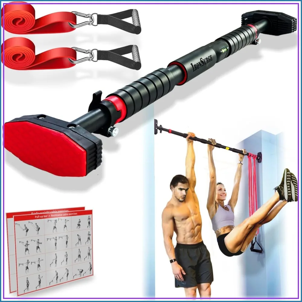 Pull Up Bar for Doorway, 6-Piece Set with Resistance Bands, Max 680lbs, Width 27-53"
Pull Up Bar for Doorway, 6-Piece Set with Resistance Bands, Max 680lbs, Width 27-53"