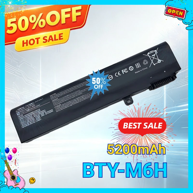 BTY-M6H 5200mAh Laptop Battery for MSI GE62 GE75 GE63 GE73 GE72 GP62 GP62VR GP72 GP72VR PE60 PE70 MS-16J1 MS-16J3 MS-16J2 MS1795
BTY-M6H 5200mAh Laptop Battery for MSI GE62 GE75 GE63 GE73 GE72 GP62 GP62VR GP72 GP72VR PE60 PE70 MS-16J1 MS-16J3 MS-16J2 MS1795