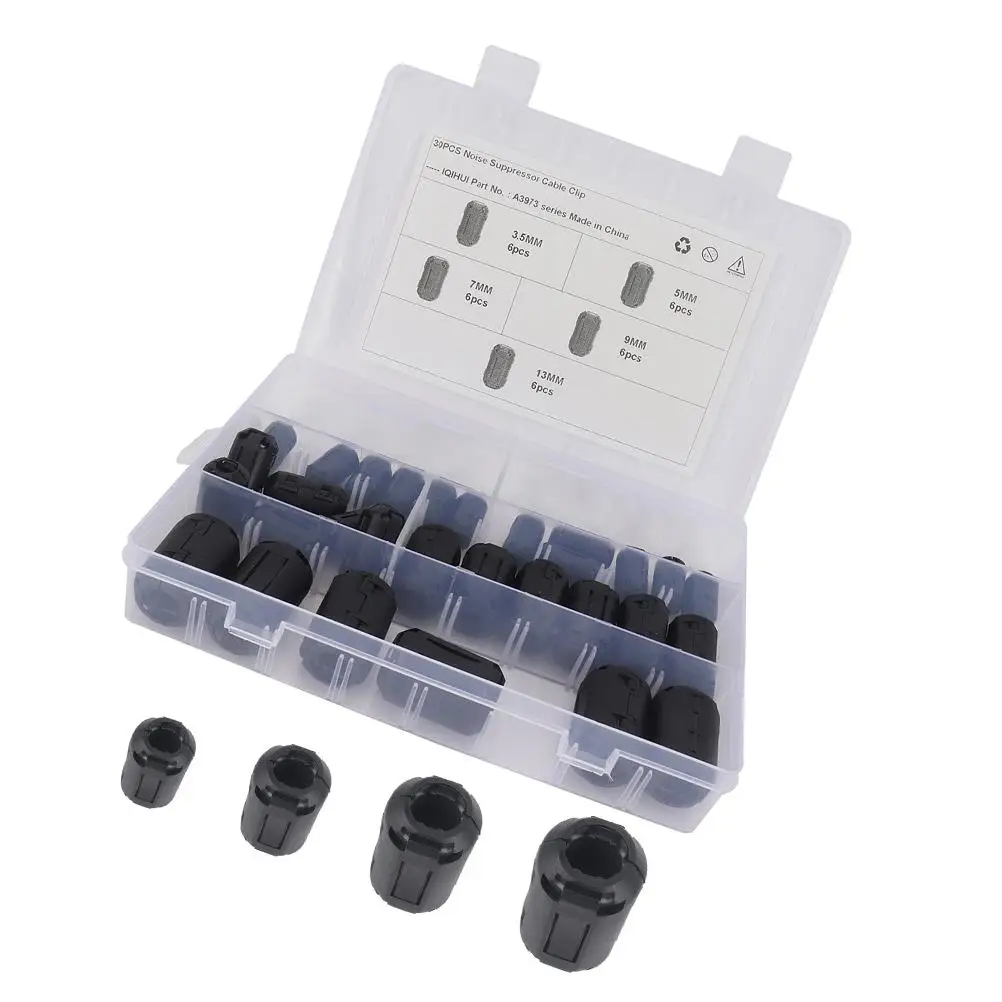 30pcs Ferrite Core Degaussing Ring Noise Cable Clip Removable Filters Parts Adjustable Mini High Quality
30pcs Ferrite Core Degaussing Ring Noise Cable Clip Removable Filters Parts Adjustable Mini High Quality