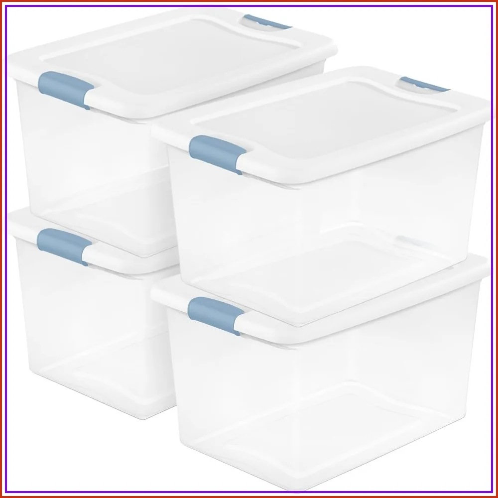 64 Quart Clear Plastic Storage Bins with Latching Lids, Stackable Organizer for Home, Closet, and Dorm Room
64 Quart Clear Plastic Storage Bins with Latching Lids, Stackable Organizer for Home, Closet, and Dorm Room