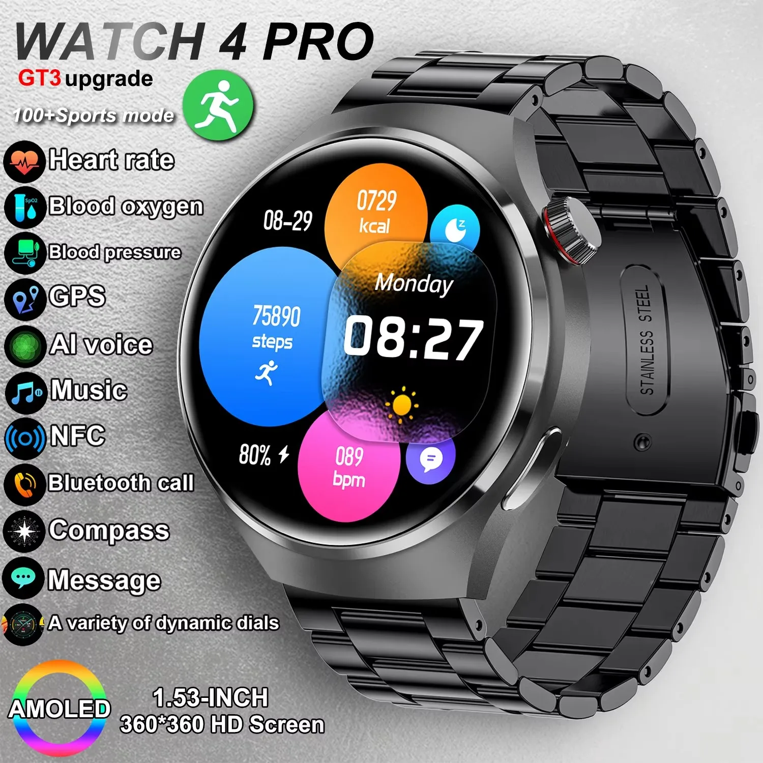 2025 Смарт-часы с Bluetooth-вызовом, GPS, проверка здоровья, NFC, IP68, водонепроницаемость для дома, часы 4 Pro, умные часы для мужчин и женщин, подарок
2025 Смарт-часы с Bluetooth-вызовом, GPS, проверка здоровья, NFC, IP68, водонепроницаемость для дома, часы 4 Pro, умные часы для мужчин и женщин, подарок