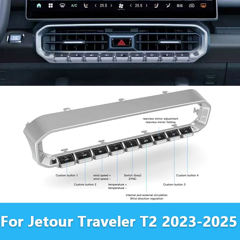 For Jetour Traveler T2 2023–2025 Dynamic Physical Buttons Modified Central Control Accessories
For Jetour Traveler T2 2023–2025 Dynamic Physical Buttons Modified Central Control Accessories
