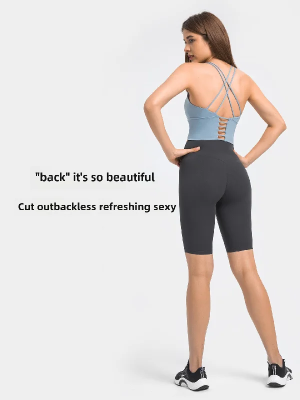 2025 New women's gym Beauty Back Exercise Underwear Women Backless Workout Yoga Bra Thin Suspenders Vest Top Summer
2025 New women's gym Beauty Back Exercise Underwear Women Backless Workout Yoga Bra Thin Suspenders Vest Top Summer
