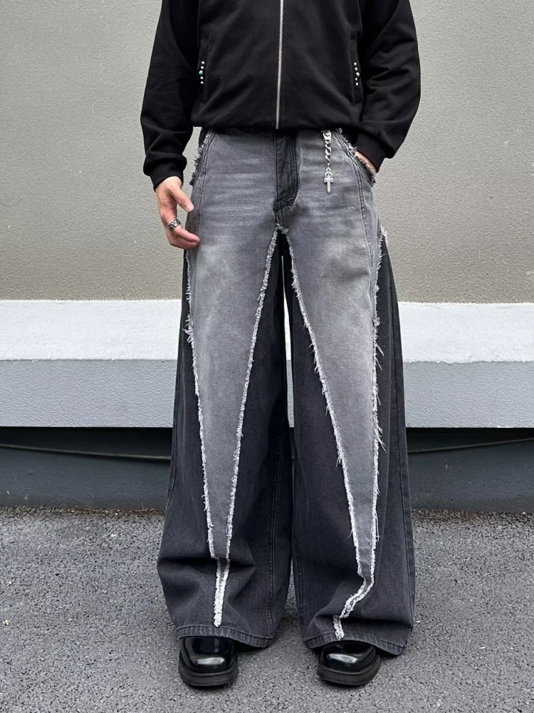 2026 American Retro Y2K Style Patchwork Black Grey Baggy Jeans Pants For Men Clothing Wide Leg Loose Gothic Cotton Long Trousers
2026 American Retro Y2K Style Patchwork Black Grey Baggy Jeans Pants For Men Clothing Wide Leg Loose Gothic Cotton Long Trousers