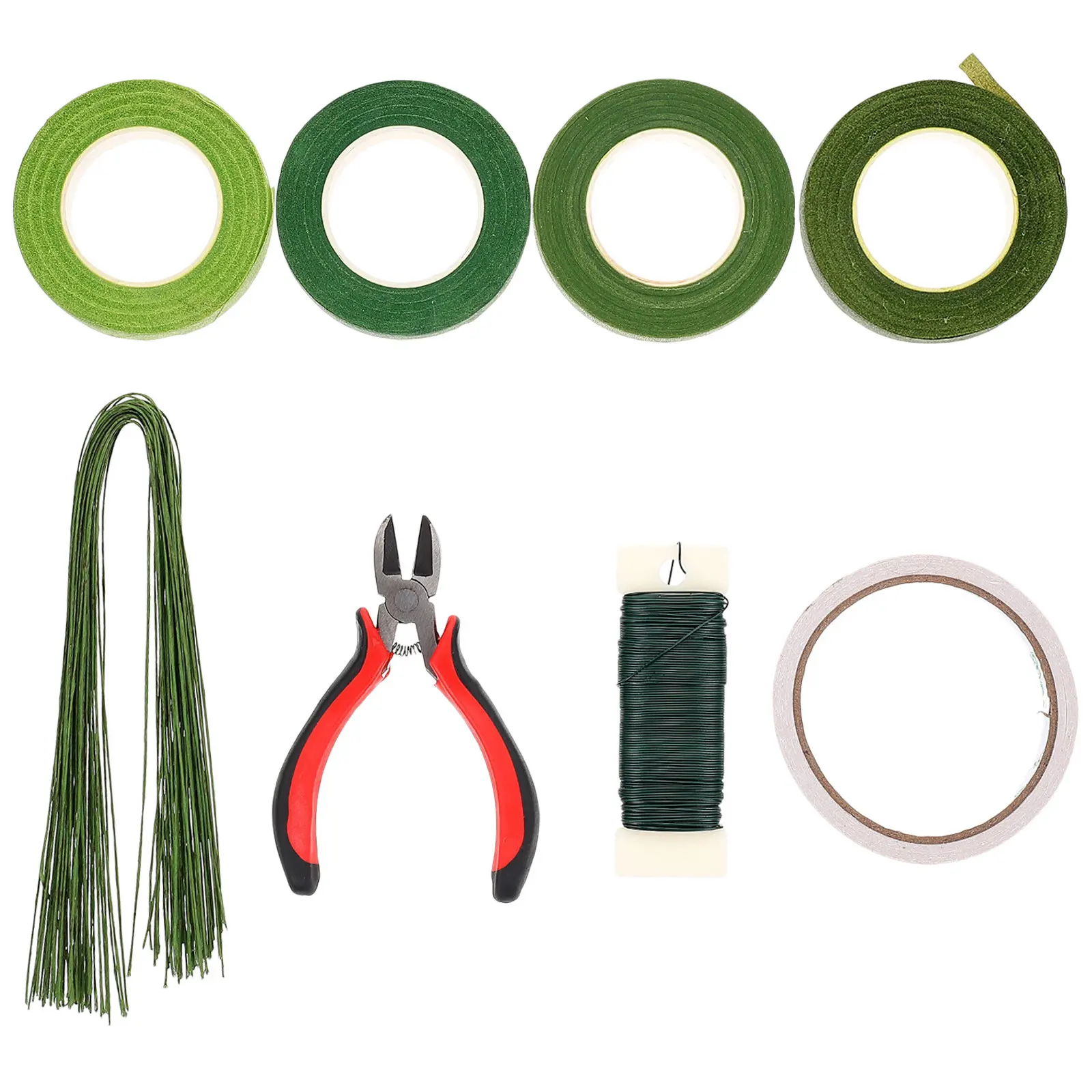1Set Double-Sided Tape Green Floral Wire Stems Thick Flexible Florist Wire for Handmade Flower Arrangement Wedding Decoration
1Set Double-Sided Tape Green Floral Wire Stems Thick Flexible Florist Wire for Handmade Flower Arrangement Wedding Decoration