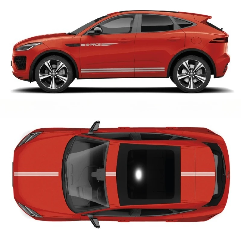 Наклейки на автомобиль для Jaguar E-Pace, модификация внешнего вида, индивидуальные модные гоночные виниловые наклейки
Наклейки на автомобиль для Jaguar E-Pace, модификация внешнего вида, индивидуальные модные гоночные виниловые наклейки
