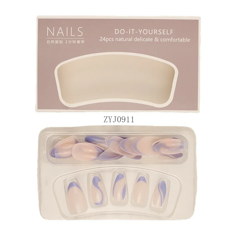 Wear nail almond-shaped simple European and American style nail art sticker removable nail patch finished jelly glue
Wear nail almond-shaped simple European and American style nail art sticker removable nail patch finished jelly glue