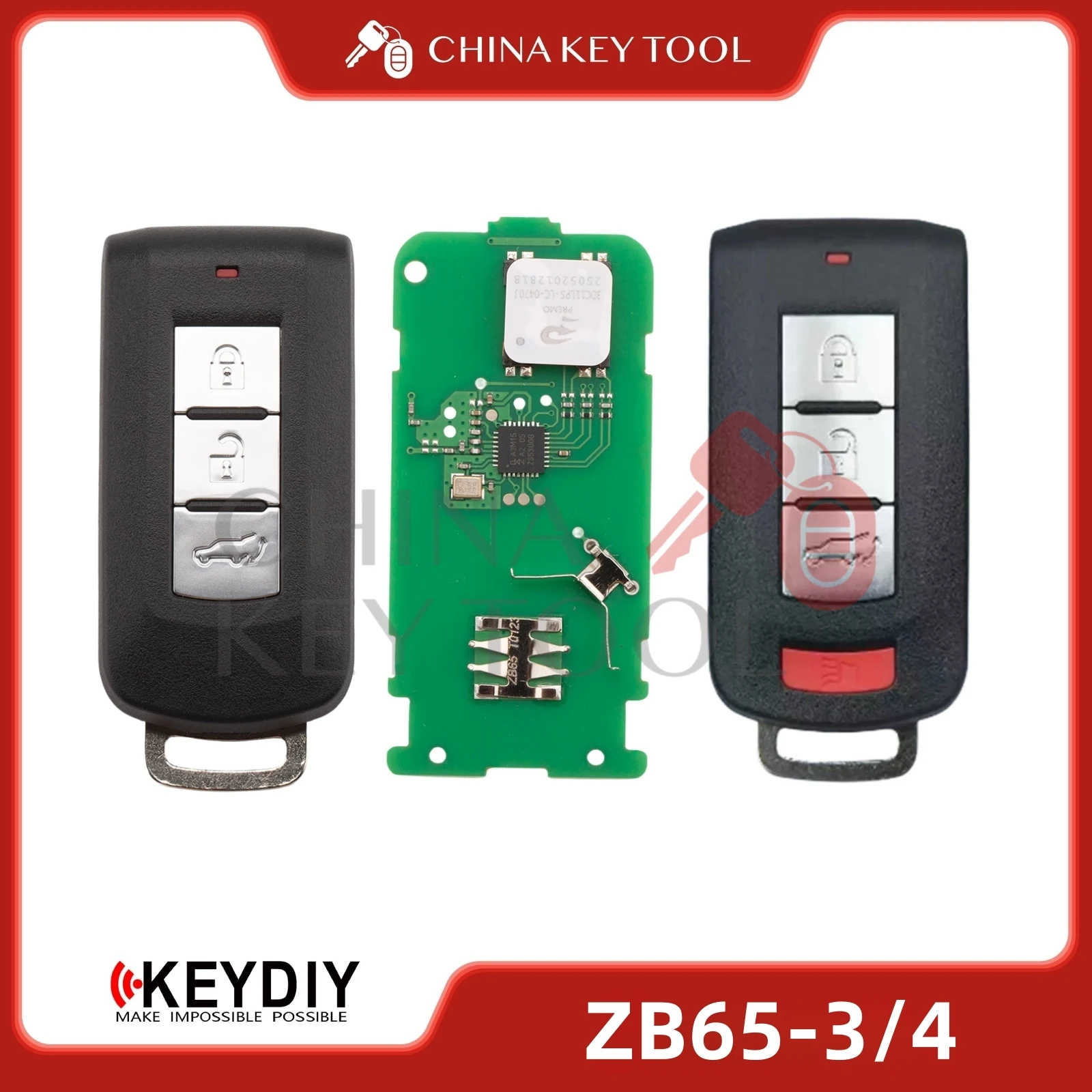 Универсальный смарт-ключ KEYDIY KD ZB65-3 ZB65-4 для систем бесключевого доступа и запуска двигателей Mitsubishi
Универсальный смарт-ключ KEYDIY KD ZB65-3 ZB65-4 для систем бесключевого доступа и запуска двигателей Mitsubishi