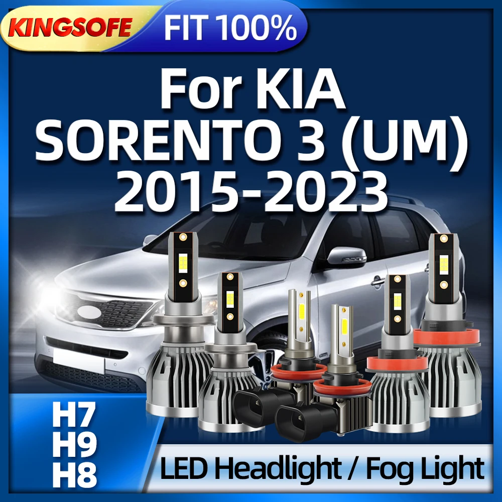KINGSOFE Car LED Headlight Bulb 40000LM H7 H8 H9 Lamp For KIA SORENTO 3 (UM) 2015 2016 2017 2018 2019 2020 2021 2022 2023
KINGSOFE Car LED Headlight Bulb 40000LM H7 H8 H9 Lamp For KIA SORENTO 3 (UM) 2015 2016 2017 2018 2019 2020 2021 2022 2023
