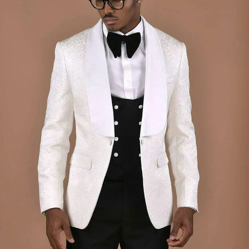 Jacquard Suits for Men 3 Piece High-end Shawl Lapel One Button Male Suit Slim Fit Party Prom Formal Wedding Groom Tuxedo 2025
Jacquard Suits for Men 3 Piece High-end Shawl Lapel One Button Male Suit Slim Fit Party Prom Formal Wedding Groom Tuxedo 2025