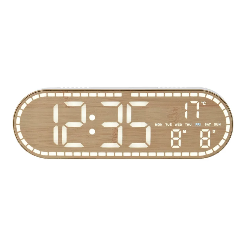 LED Digital Wall Clock Dual Alarms Electronic Clock Temperature Date Week Display Timing Function Home Bedroom Decor
LED Digital Wall Clock Dual Alarms Electronic Clock Temperature Date Week Display Timing Function Home Bedroom Decor