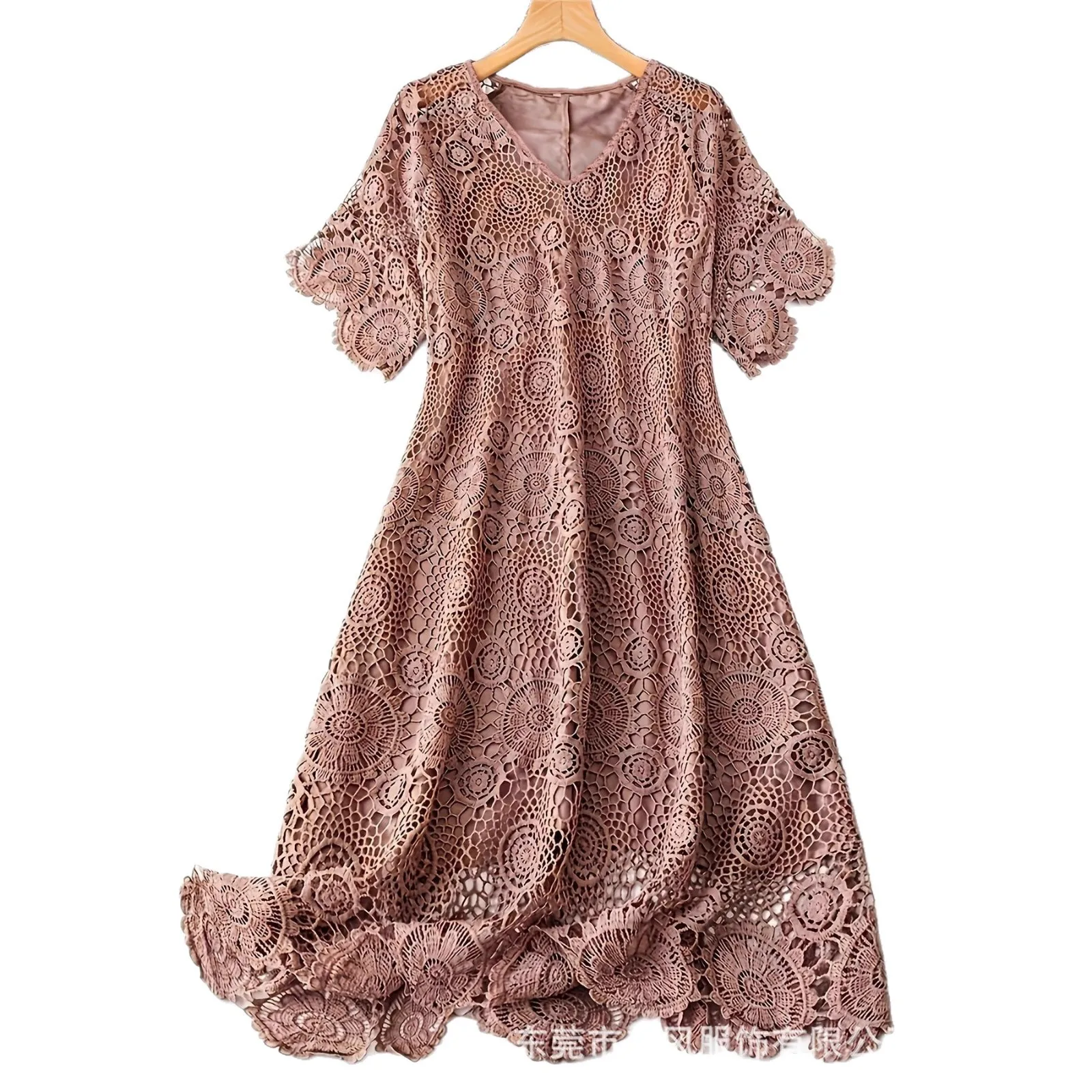 Lace V Neck A Line Dress for Women, Floral Embroidered Short Sleeve Midi Dress, Elegant Spring Summer Casual Swing Dress
Lace V Neck A Line Dress for Women, Floral Embroidered Short Sleeve Midi Dress, Elegant Spring Summer Casual Swing Dress