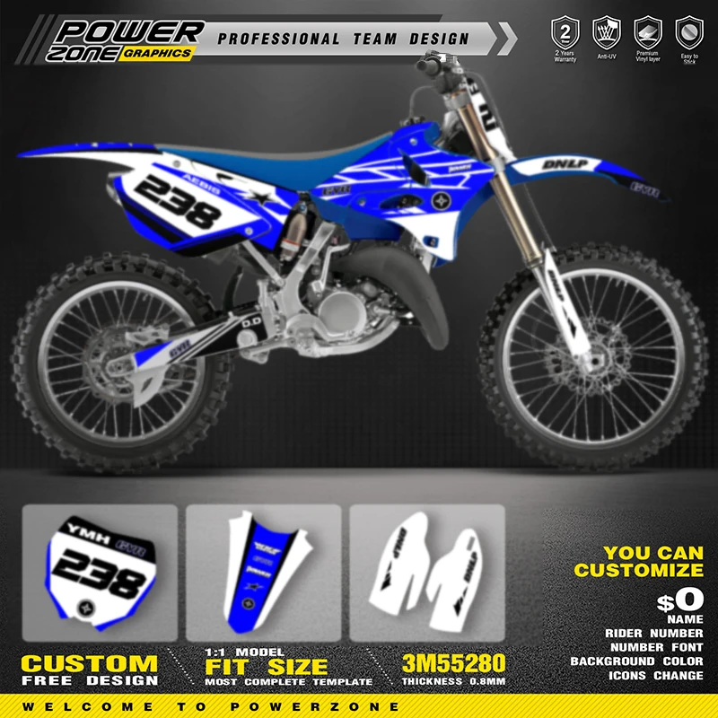PowerZone Custom Team Мотоцикл Полный графический комплект наклеек для YAMAHA YZ125 YZ250 2002-2014 Номер имени Пользовательская наклейка 04
PowerZone Custom Team Мотоцикл Полный графический комплект наклеек для YAMAHA YZ125 YZ250 2002-2014 Номер имени Пользовательская наклейка 04