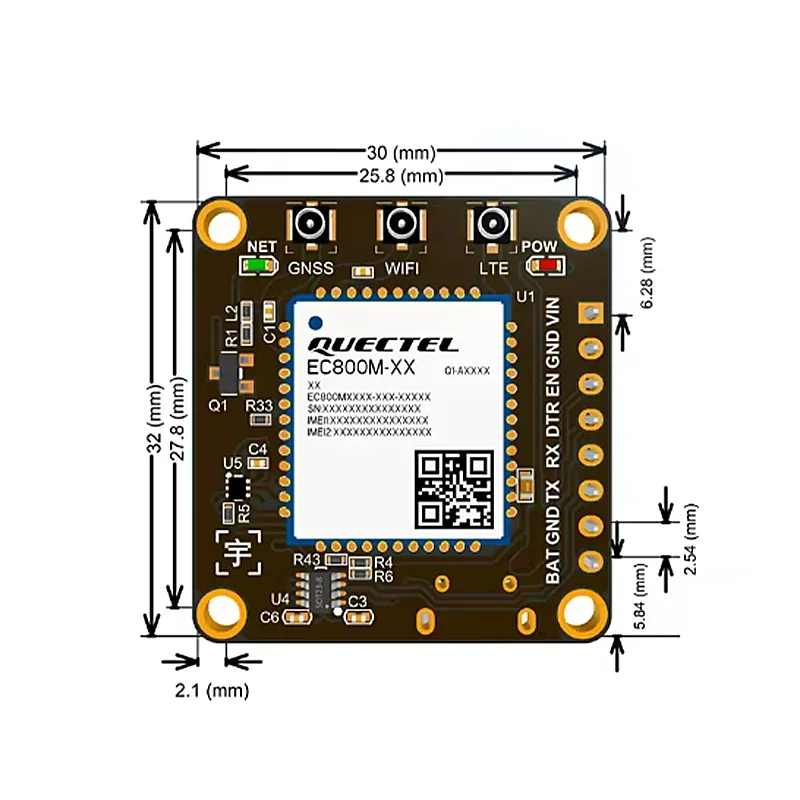 В наличии EG800K-EU EG800K-LA Основная плата EG800KEULC-I03-SNNSA Модуль LTE Cat1 Bis
В наличии EG800K-EU EG800K-LA Основная плата EG800KEULC-I03-SNNSA Модуль LTE Cat1 Bis