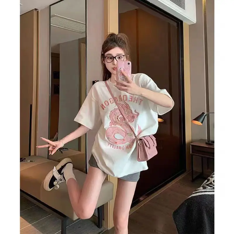 Women Chic Chinese Style Printing Pure Cotton T-Shirt Summer Loose Casual Short Sleeve O-neck Elegant Tops
Women Chic Chinese Style Printing Pure Cotton T-Shirt Summer Loose Casual Short Sleeve O-neck Elegant Tops