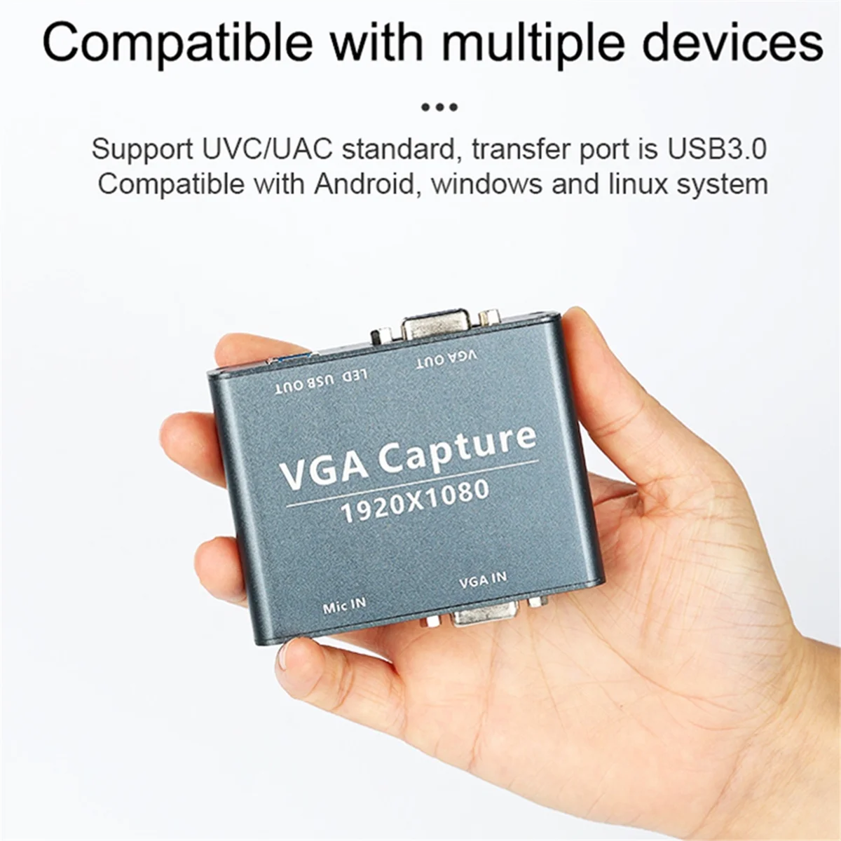 SVFE-gVGA Compatible for Android, Windows and Linux System VGA to USB Capture 1080P Audio and Video Capture VGA
SVFE-gVGA Compatible for Android, Windows and Linux System VGA to USB Capture 1080P Audio and Video Capture VGA
