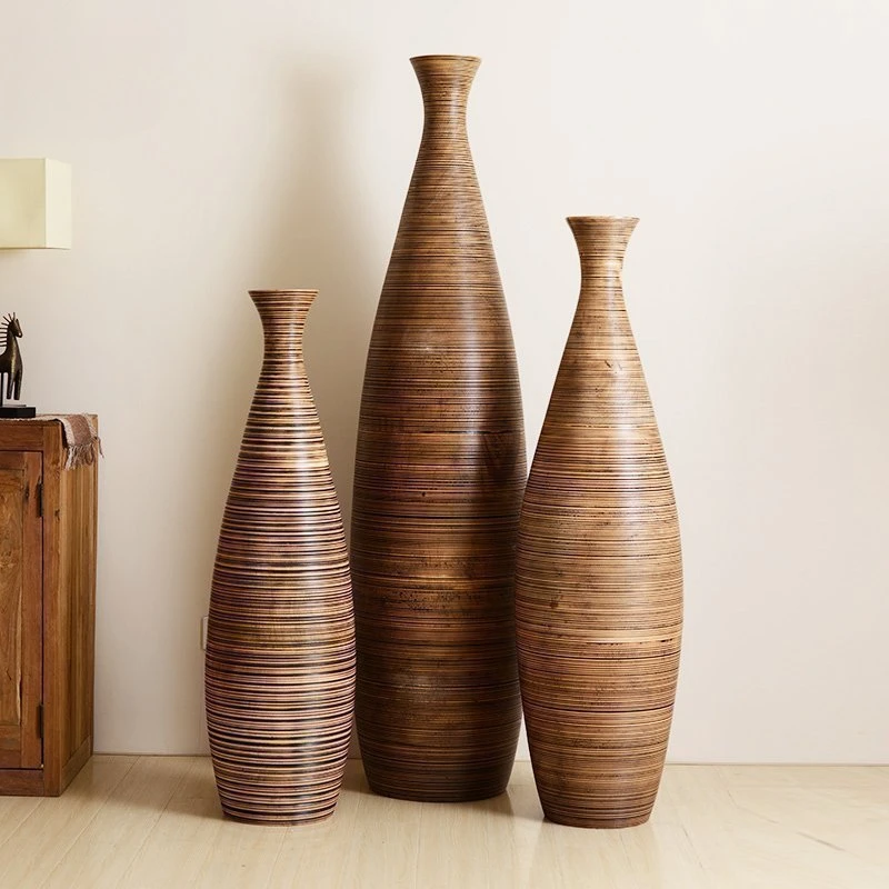 Large solid wood vase floor-to-ceiling ornament South East Asia hotel clubhouse opened large decorative art
Large solid wood vase floor-to-ceiling ornament South East Asia hotel clubhouse opened large decorative art