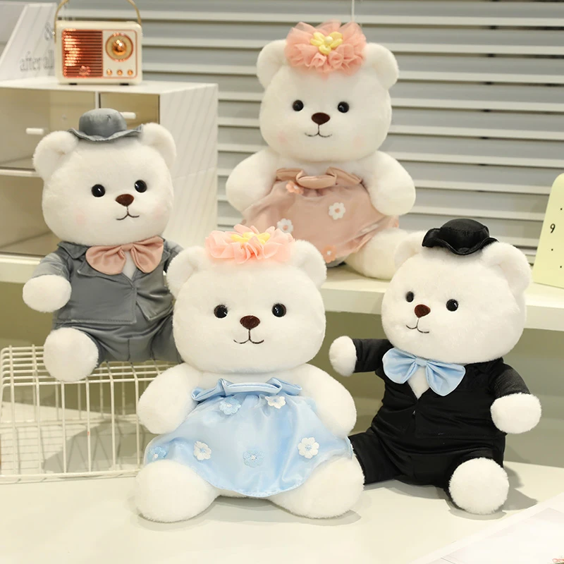 26cm Cute Couple Teddy Bear With Full Dress Plush Toys Stuffed Animals Toy Kids Girls Children Birthday Christmas Wedding Gift
26cm Cute Couple Teddy Bear With Full Dress Plush Toys Stuffed Animals Toy Kids Girls Children Birthday Christmas Wedding Gift