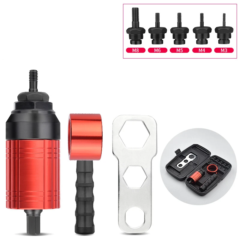 M3~M8 Electric Rivet Gun Rivet Nut Gun Drill Bit Adapter Insert Nut Pull Riveting Tool For Electric Drill/Hand Wrench
M3~M8 Electric Rivet Gun Rivet Nut Gun Drill Bit Adapter Insert Nut Pull Riveting Tool For Electric Drill/Hand Wrench