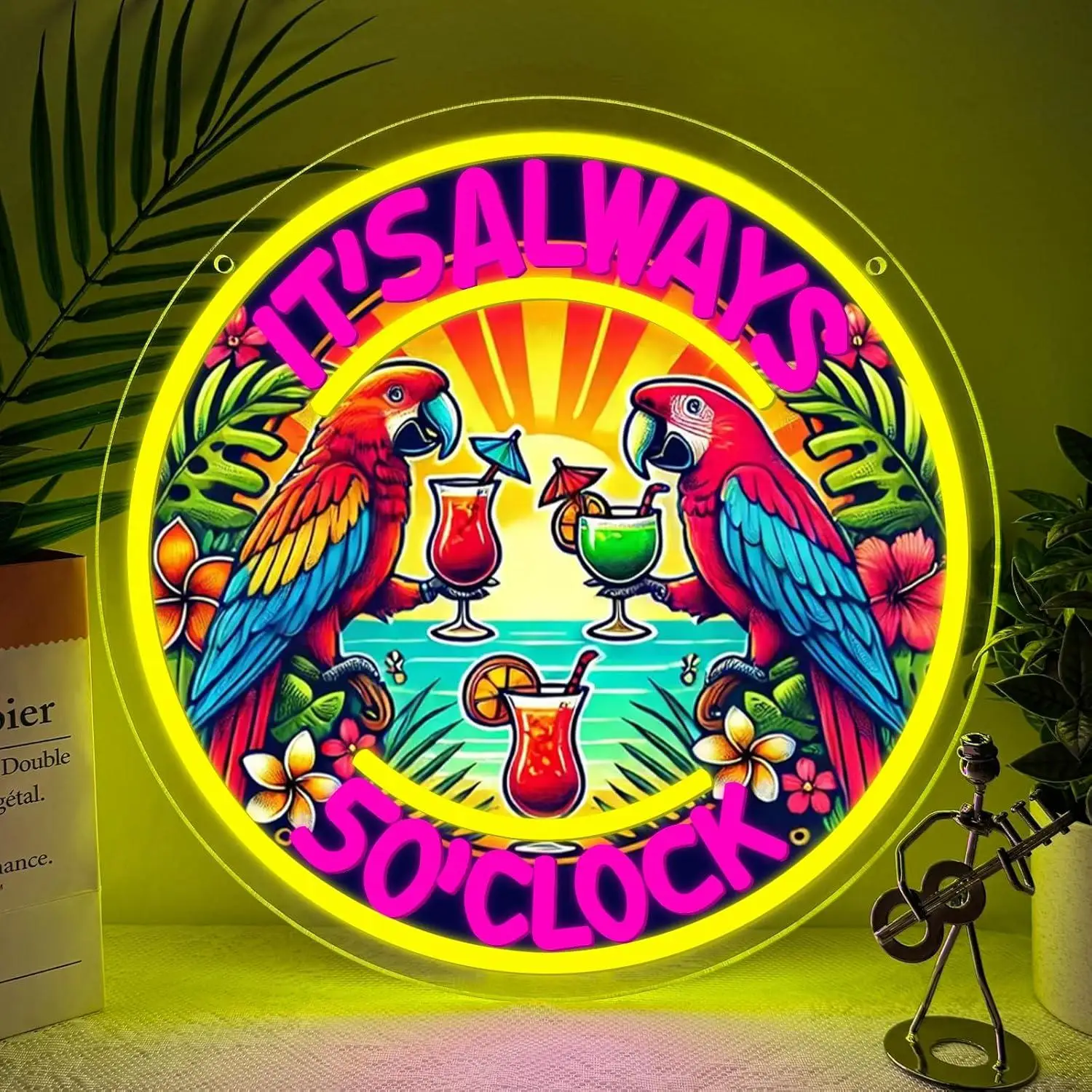 It's Always 5 O'clock Neon Sign Dimmable LED Light for Bar Game Room Man Cave Club Party Room Shop Window Aesthetic Wall Decor
It's Always 5 O'clock Neon Sign Dimmable LED Light for Bar Game Room Man Cave Club Party Room Shop Window Aesthetic Wall Decor