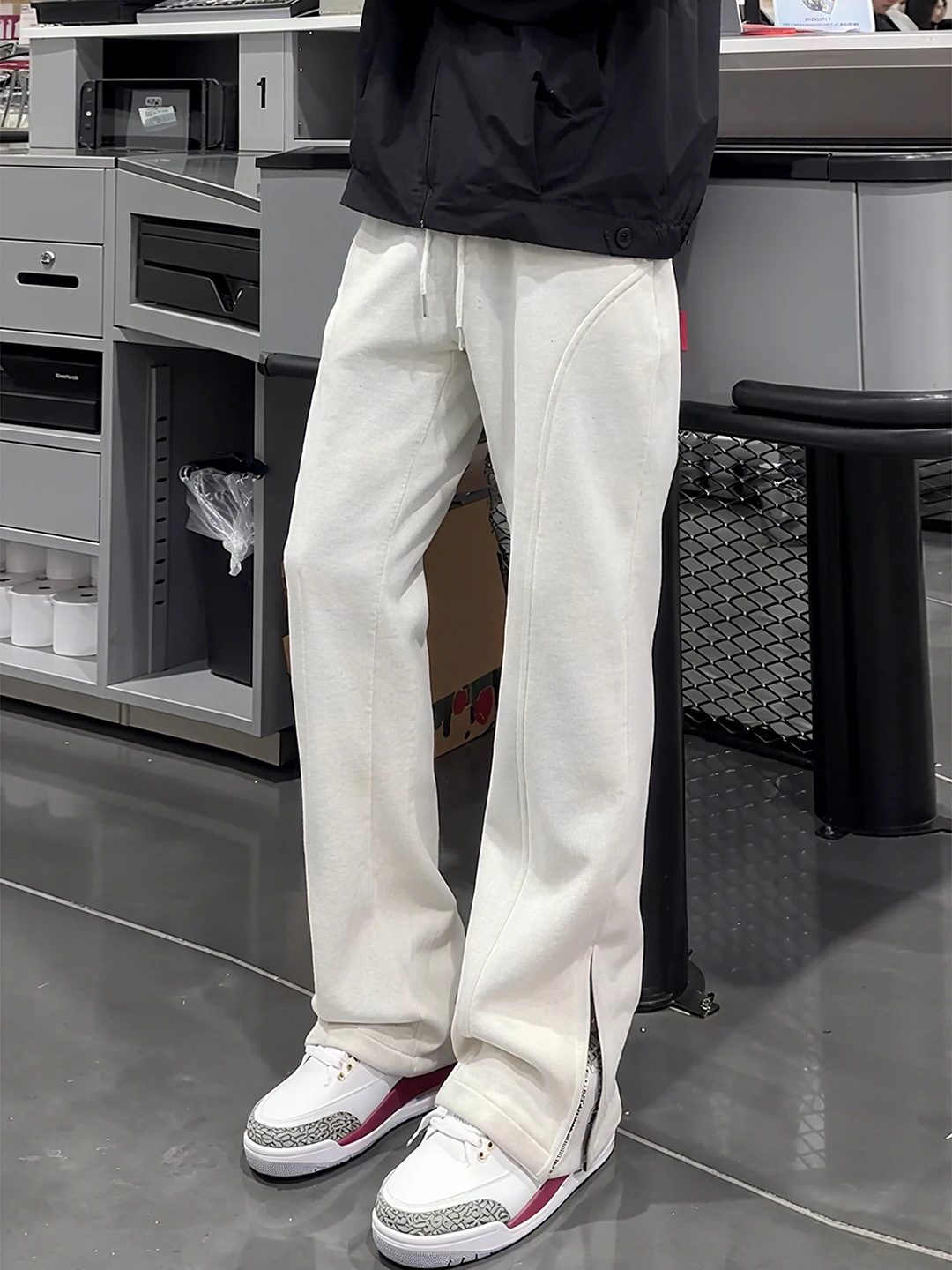 Мужские повседневные брюки с подкладкой, расклешенные, прямые, зимние, средней посадки, однотонные, молодежный стиль
Мужские повседневные брюки с подкладкой, расклешенные, прямые, зимние, средней посадки, однотонные, молодежный стиль