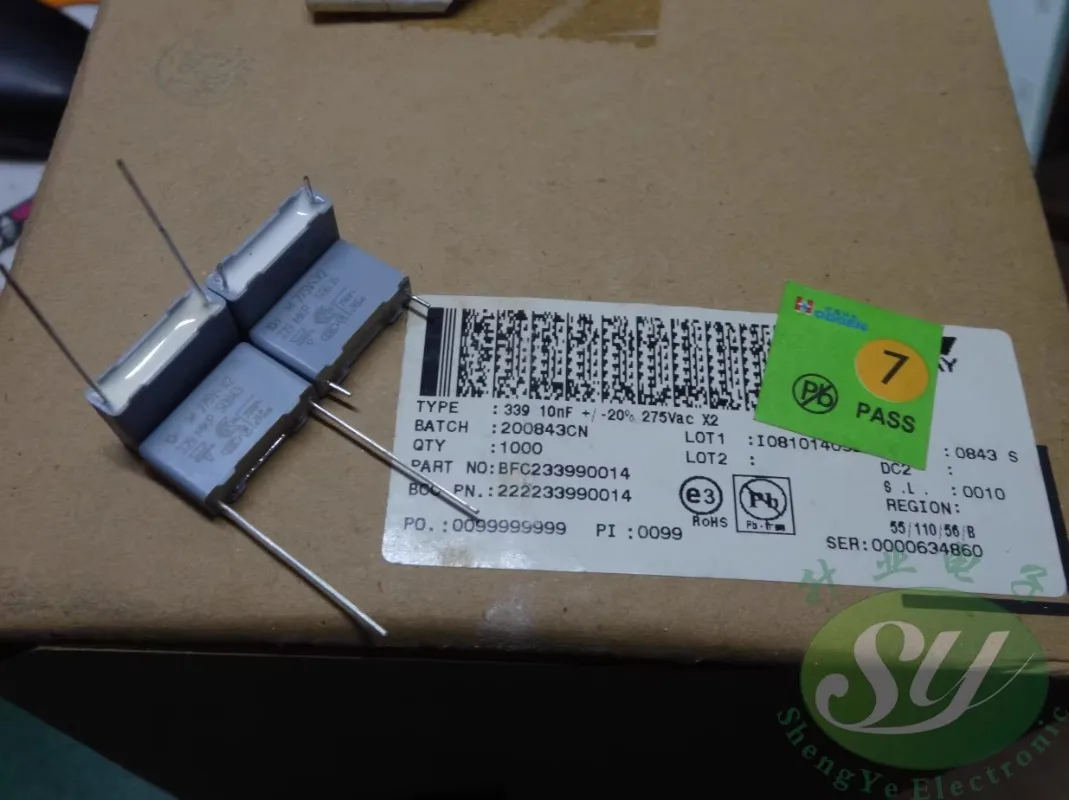 10 шт. MKP339 0,01 мкФ/275 В переменного тока 10nf 103 новый пленочный конденсатор 15 мм BFC 233990014
10 шт. MKP339 0,01 мкФ/275 В переменного тока 10nf 103 новый пленочный конденсатор 15 мм BFC 233990014