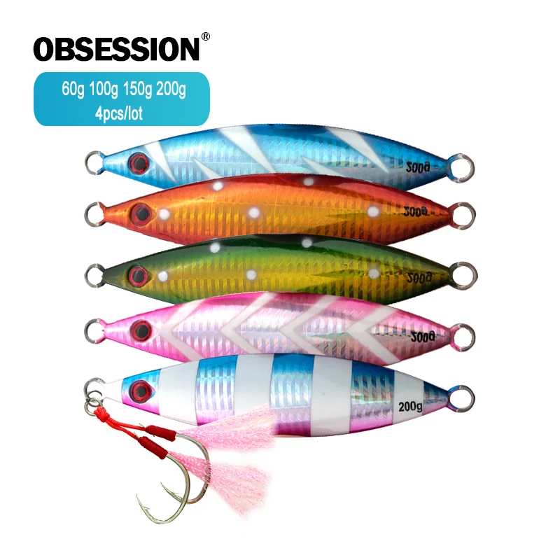 OBSESSION, 4 шт., 60 г, 100 г, 150 г, 200 г, медленная приманка для отсадки, помощь, двойные крючки для щуки, морская лодка, рыболовные приманки, металлические приспособления, снасти
OBSESSION, 4 шт., 60 г, 100 г, 150 г, 200 г, медленная приманка для отсадки, помощь, двойные крючки для щуки, морская лодка, рыболовные приманки, металлические приспособления, снасти