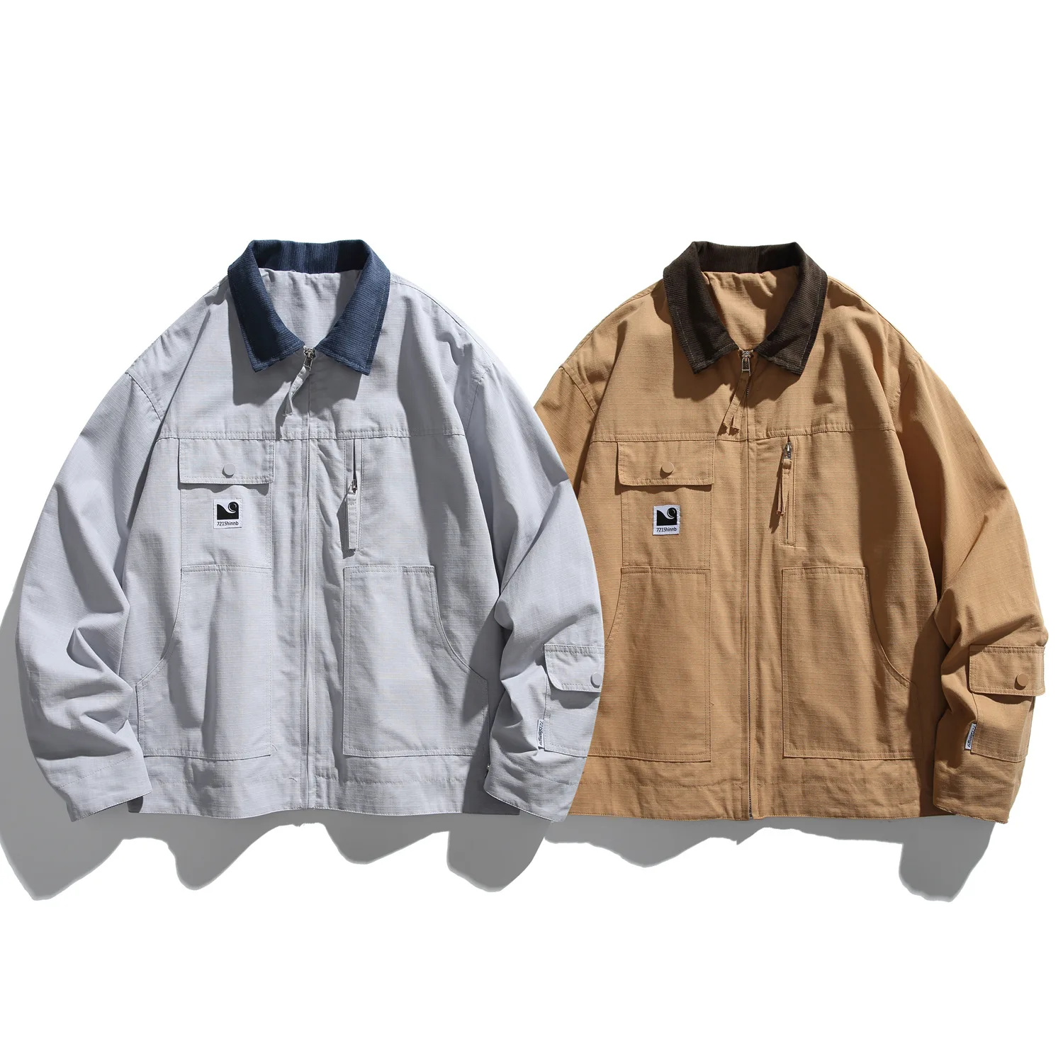 Retro Japanese Sle Amekajie Workwear Jaet Men's Loose Casual Corduroy Patchwork Multi-ket Hunting Sle Coat
Retro Japanese Sle Amekajie Workwear Jaet Men's Loose Casual Corduroy Patchwork Multi-ket Hunting Sle Coat