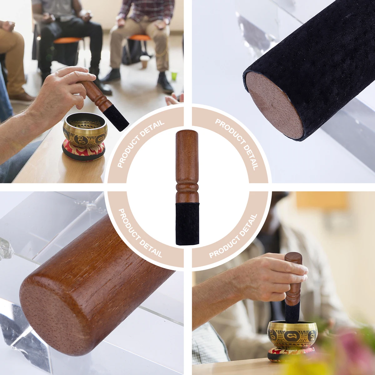 Handmade Singing Bowl Mallets Medium Size Durable Wear Resistant Buddha Accessories Meditation Healing Instruments Practical
Handmade Singing Bowl Mallets Medium Size Durable Wear Resistant Buddha Accessories Meditation Healing Instruments Practical