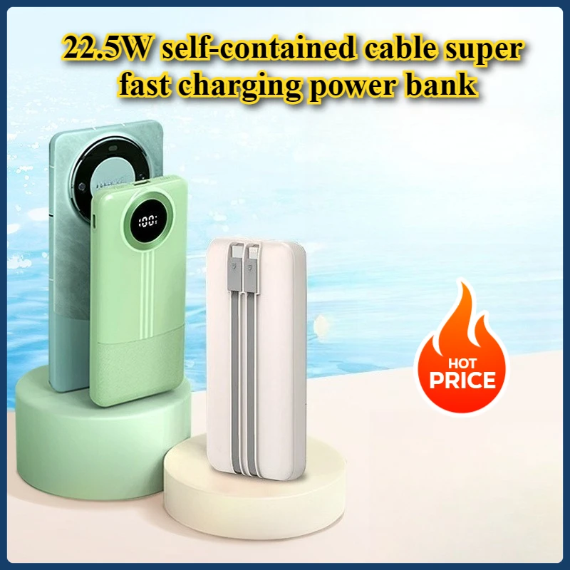 22.5W Self-contained Cable Super Fast Charging Power Bank 20000mAh Large-capacity Gift Mobile Power Supply
22.5W Self-contained Cable Super Fast Charging Power Bank 20000mAh Large-capacity Gift Mobile Power Supply