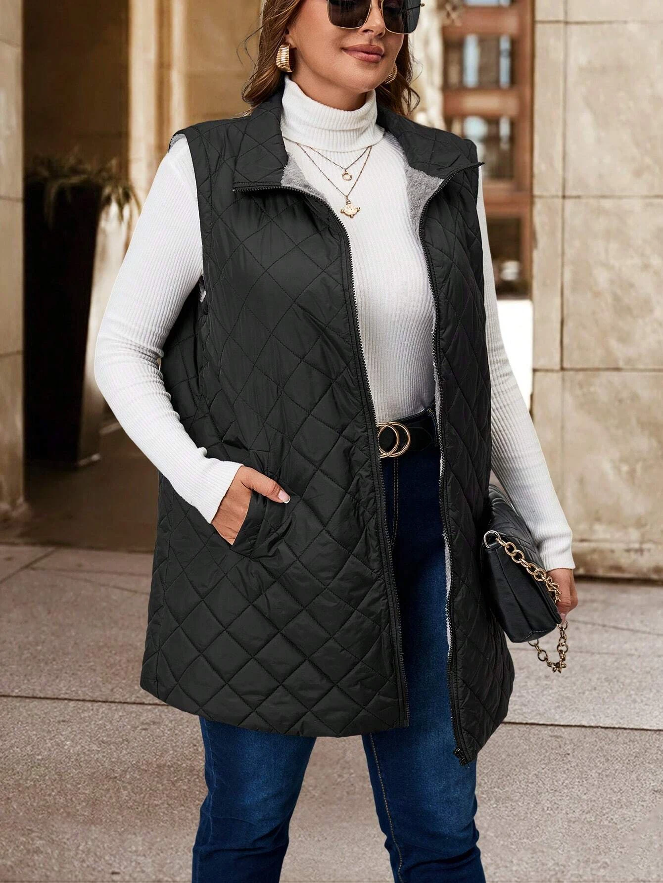 Женский жилет средней длины на подкладке с ромбовидной вышивкой, хлопковый жакет с подкладкой, теплый жилет на молнии для поездок на работу, Thiened Po...
Женский жилет средней длины на подкладке с ромбовидной вышивкой, хлопковый жакет с подкладкой, теплый жилет на молнии для поездок на работу, Thiened Po...