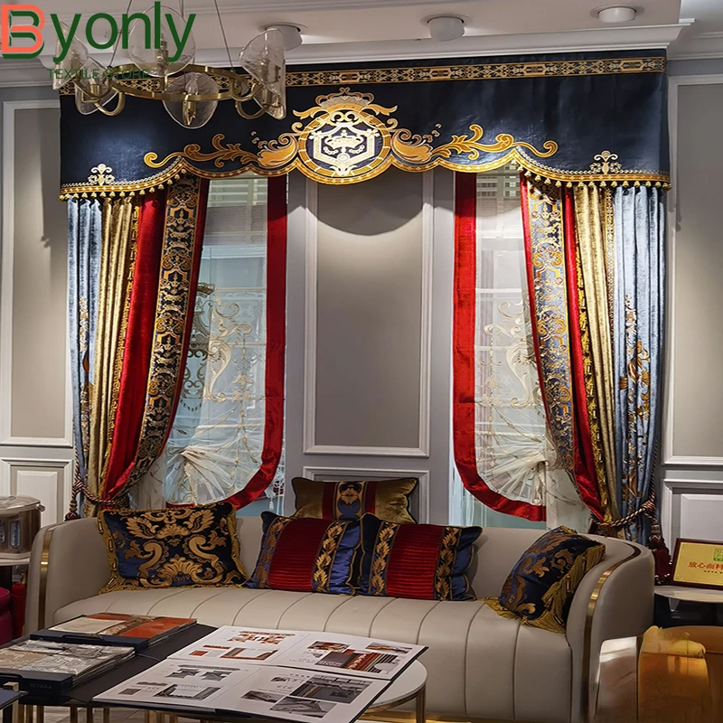 Curtains for Living Room American French Luxury Curtain Villa Velvet Embroidery Rococo High-grade Show European Court Style
Curtains for Living Room American French Luxury Curtain Villa Velvet Embroidery Rococo High-grade Show European Court Style