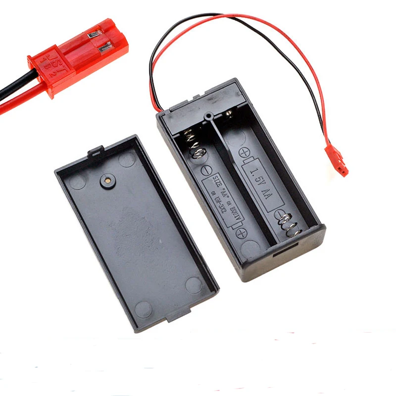 Black 2 x 1.5V AA Batteries Plastic Holder With Switch Cover 3V AA DIY Battery Storage Box Case Shell with jst Plug
Black 2 x 1.5V AA Batteries Plastic Holder With Switch Cover 3V AA DIY Battery Storage Box Case Shell with jst Plug