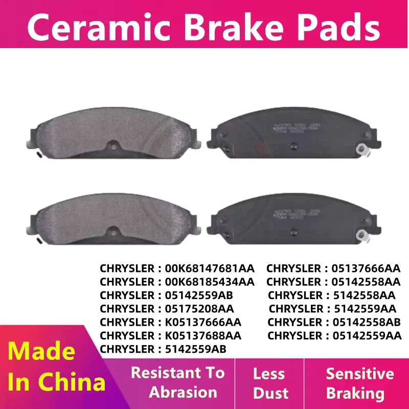 For Chrysler 300c /Chrysler 300s Front Brake Pads /Auto Parts -57002
For Chrysler 300c /Chrysler 300s Front Brake Pads /Auto Parts -57002