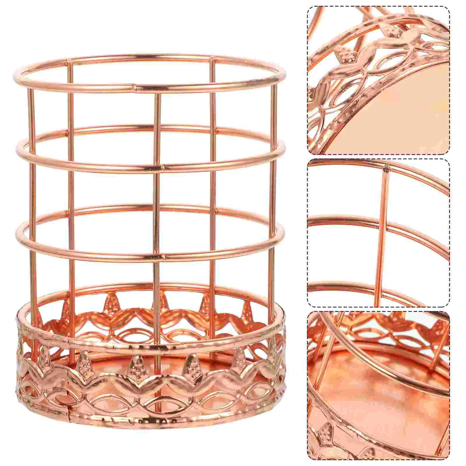 Pencil Organizer for Desk Rose Gold Holder Storage Mesh Home Office Supplies Wrought Iron Bucket
Pencil Organizer for Desk Rose Gold Holder Storage Mesh Home Office Supplies Wrought Iron Bucket