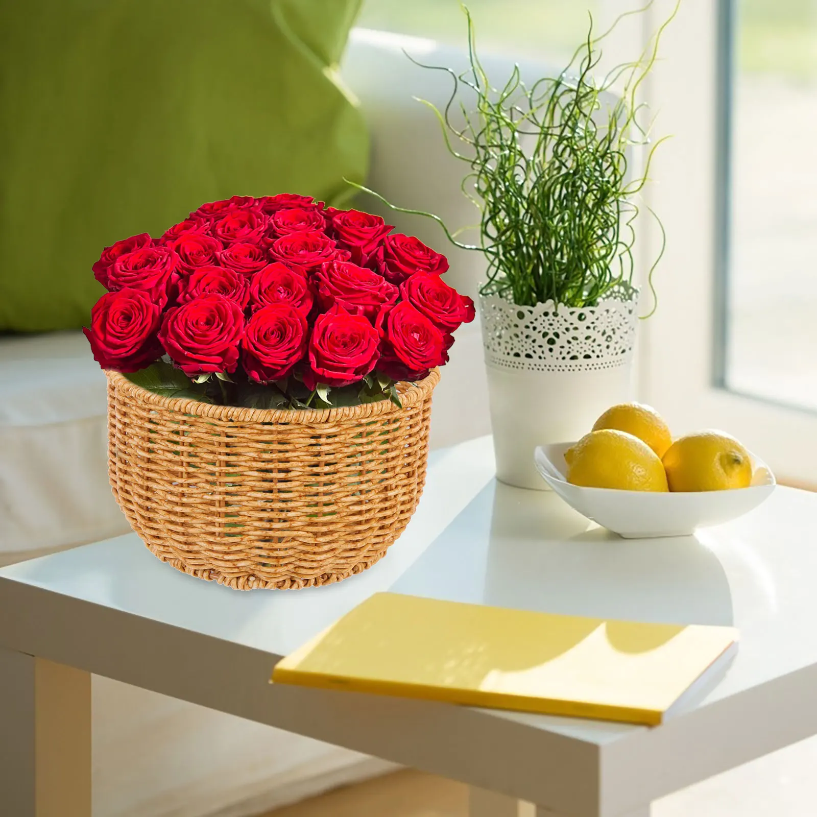 Large Woven Wall Storage Basket Hanging Home Decor Rattan Handheld Outdoor Flower Basket Iron PP Material Exquisite
Large Woven Wall Storage Basket Hanging Home Decor Rattan Handheld Outdoor Flower Basket Iron PP Material Exquisite